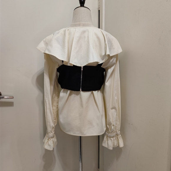 Dungaree ruffle blouse - Picture 8 of 10